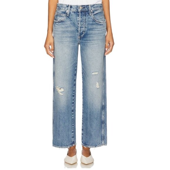 AMO Denim Hattie Wide Straight Leg Jeans in Love Spell Size 29 - Picture 1 of 5